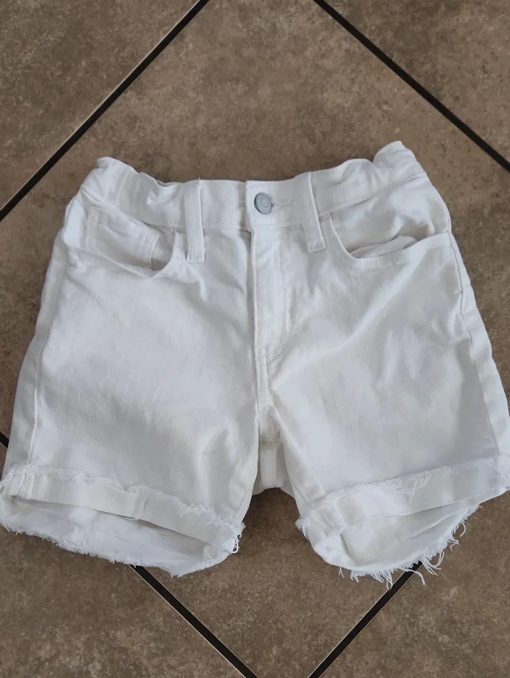 Old Navy Girls Two-Pack Denim Shorts — White & Black